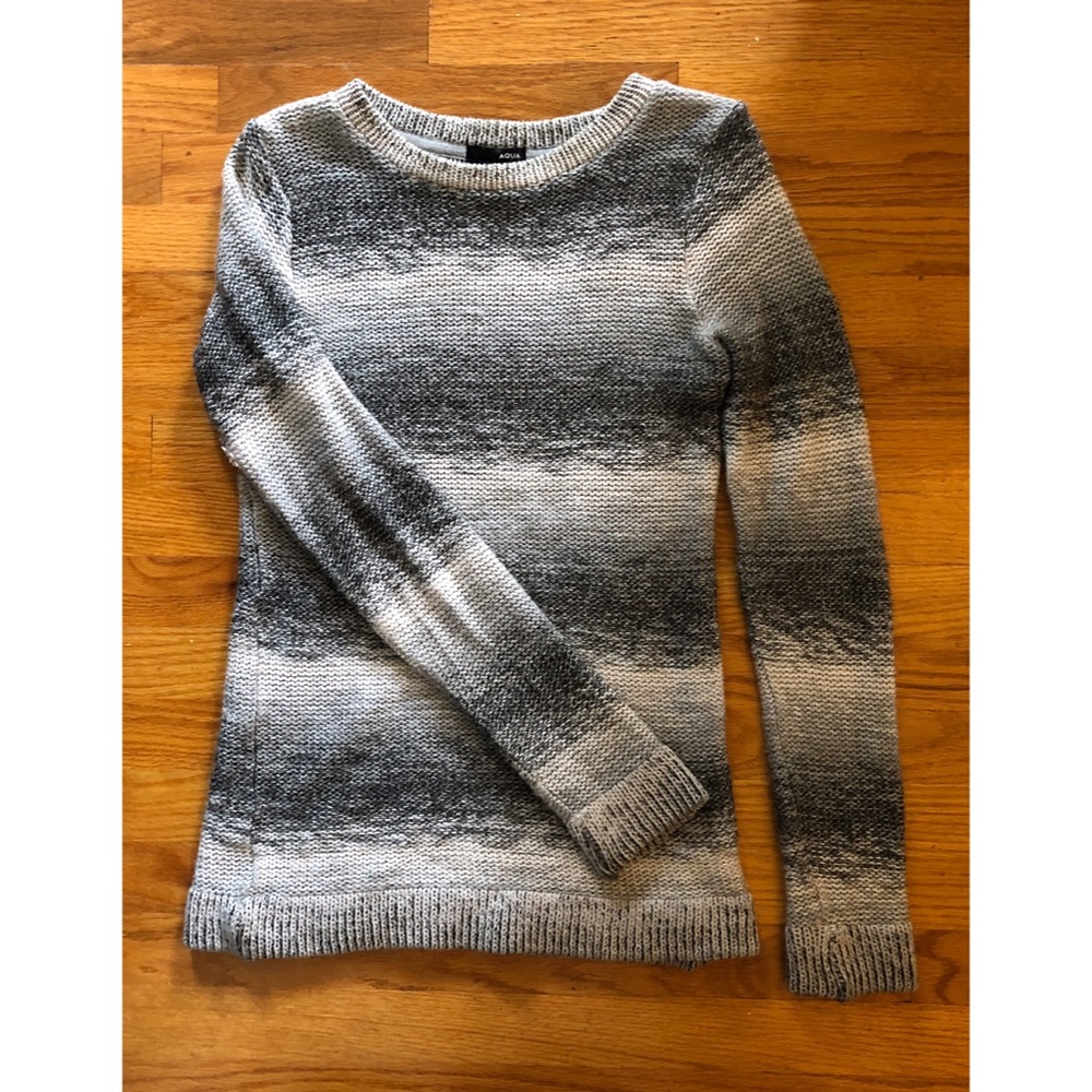 Cozy Striped Aqua Sweater